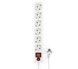 Сетевой фильтр Гарнизон ЕНW-10, 3.м, 6 розеток, белый