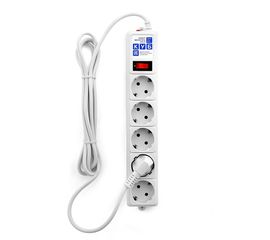 Сетевой фильтр Power Cube SPG-B-10-WHITE, 10А/2,2кВт, 3м, 5 розеток белый