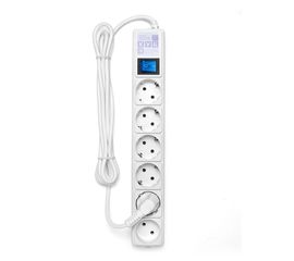 Сетевой фильтр Power Cube SPG(5+1)-16B-3М, 16А/3,5кВт, 3м, 6 розеток, белый