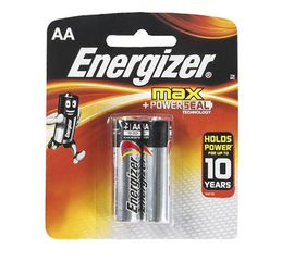 Элемент питания LR6 AA Energizer MAX  Alkaline 2 штуки в блистере.