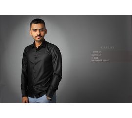 мужская однотонная рубашка