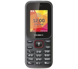 Мобильный телефон Texet TM-124 черный-красный