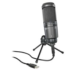 Студийный микрофон Audio-Technica AT2020USB+ черный