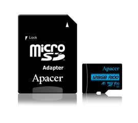 Карта памяти MicroSD 128GB microSD UHS-I U3 V30  Apacer AP128GMCSX10U7-R
