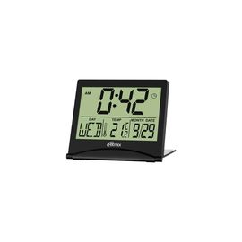 Часы-будильник с термометром Ritmix CAT-042 черный