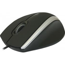 Мышь проводная Defender MM-340 черный+серый