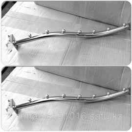 Кронштейн на оборудование/ овальную и квадратную трубу/ для одежды средний 7 шариков