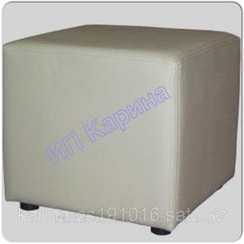 Пуфик кожаный размер 40*40