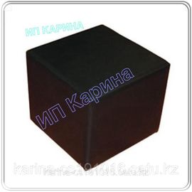 Пуфик размер 40*40 кожаный цвет  черный