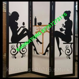 Ширма 3-D / ширма трех створчатая с двухсторонним изображением