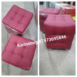 Пуфик бордовый 35х35