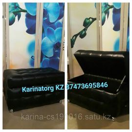 Пуфик с открыванием 80х40 в черном цвете