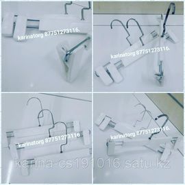 Плечики брючный белый глянцевый каучук