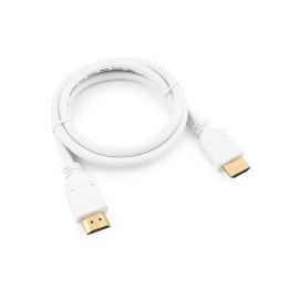 Кабель HDMI Cablexpert CC-HDMI4-W-1M, 1м, v2.0, 19M/19M, белый, позол.разъемы, экран, пакет