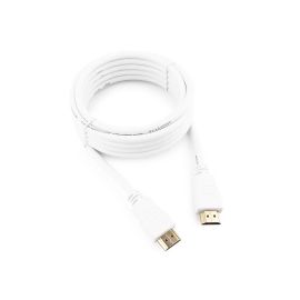 Кабель HDMI Cablexpert CC-HDMI4-W-10, 3м, v1.4, 19M/19M, белый, позол.разъемы, экран, пакет