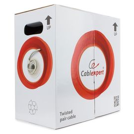 Кабель витая пара Cablexpert, UTP6, 4 пары, 0.57 мм, CCA, однож., 305 м, серый