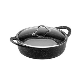 Кастрюля для тушения Vinzer Premium Granite Induction 89453 с крышкой 28 см 4.2 л