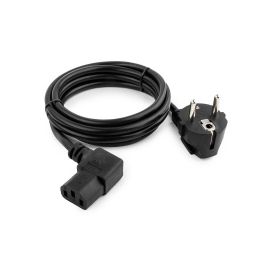 Кабель питания Cablexpert PC-186A-VDE, 1.8м, Schuko- C13, VDE, 10А, черный, угловой разъем, с заземл