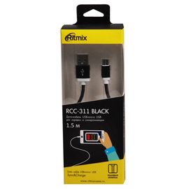 Кабель Ritmix RCC-311 MicroUSB-USB черный