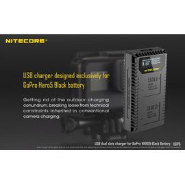 Зарядное устройство NITECORE UGP5 для GoPro Hero Black