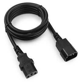 Кабель питания сист.блок-монитор Cablexpert PC-189-1-1.8M, 1.8м, C13-C14, 3x1кв.мм., черный, с зазем