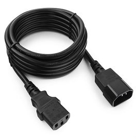 Кабель питания сист.блок-монитор Cablexpert PC-189-1-3M, 3м, C13-C14, 3x1кв.мм., черный, с заземлени