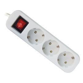 Удлинитель DEFENDER с заземлением и выключателем S350, 5.0 м, 3 розетки