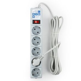 Сетевой фильтр Power Cube SPG-B-15, 10А/2,2кВт, 5м,  5 розеток серый