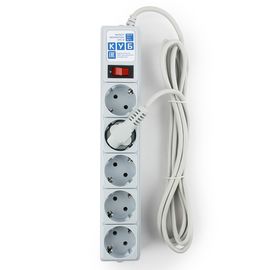 Сетевой фильтр Power Cube SPG-B-10, 10А/2,2кВт, 3м,  5 розеток серый