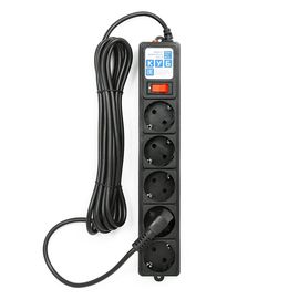 Сетевой фильтр Power Cube SPG-B-15-BLACK, 10А/2,2кВт, 5м, 5 розеток чёрный