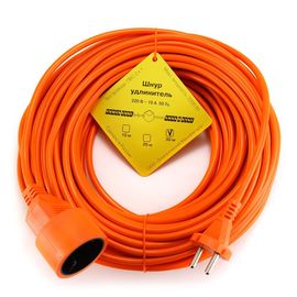 Силовой удлинитель в бухте Power Cube PC-L1-B-30, 10 А/2,2 кВт, 30 м, 1 розетка б/з, оранжевый