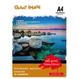 Фотобумага А4 GIANT IMAGE GI-A426020W 20 Л. 260 Г/М2 ткань