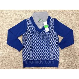 Кофта обманка с воротником