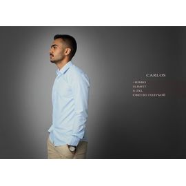 ​мужская однотонная рубашка