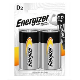 Элемент питания D Energizer Power  Alkaline 2 штуки в блистере