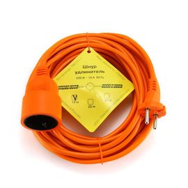 Силовой удлинитель в бухте Power Cube PC-L1-B-10, 10 А/2,2 кВт, 10 м, 1 розетка б/з, оранжевый