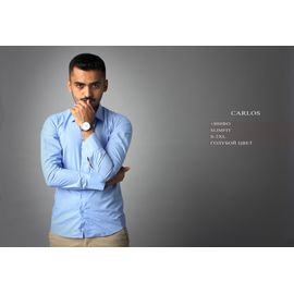 ​​​мужская однотонная рубашка