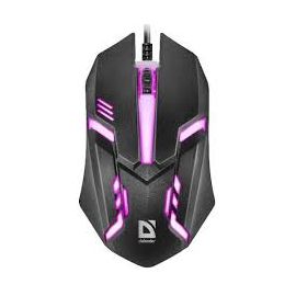 Мышь проводная Defender Сyber MB-560L, 7цветов,3кнопки,1200dpi, черный