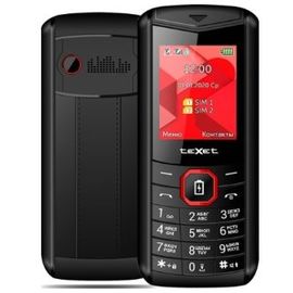 Мобильный телефон Texet TM-D206 черно красный