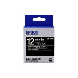 Лента Epson C53S654009 LK-4BWV9 Яркая лента 12мм, Черн./Бел., 9м