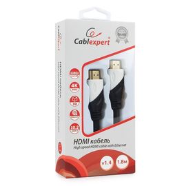 Кабель HDMI Cablexpert, серия Silver, длина 1,8 м, v1.4, M/M, позол.разъемы, коробка