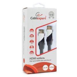 Кабель HDMI Cablexpert, серия Silver, длина 4,5 м, v1.4, M/M, позол.разъемы, коробка