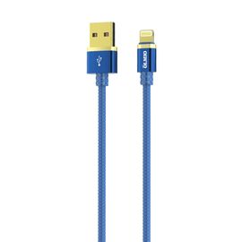 Кабель OLMIO DELUXE, USB 2.0 - lightning, 1м, 2.1A, синий