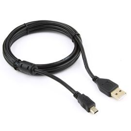 Кабель USB 2.0 Pro Cablexpert CCF-USB2-AM5P-6, AM/miniBM 5P, 1.8м, экран, феррит.кольцо, черный