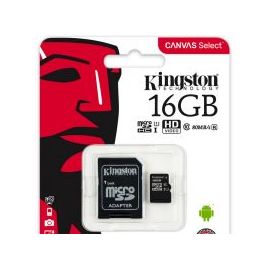 Карта памяти MicroSD 16GB Class 10 U1 Kingston SDCS/16GB
