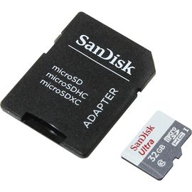 Карта памяти MicroSD 32GB Class 10 U1 SanDisk SDSQUNB-032G-GN3MA