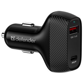 Зарядное устройство автомобильное Defender UCA-90 36W QC3.0 черный