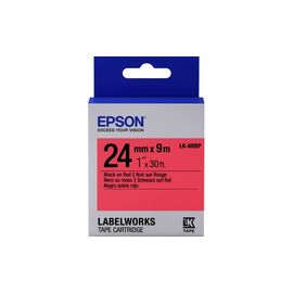 Лента Epson C53S656004 LK-6RBP Пастельная лента 24мм, Красн./Черн., 9м