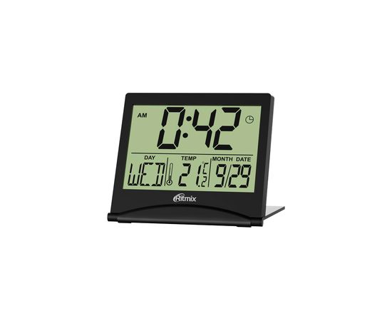 Часы-будильник с термометром Ritmix CAT-042 черный