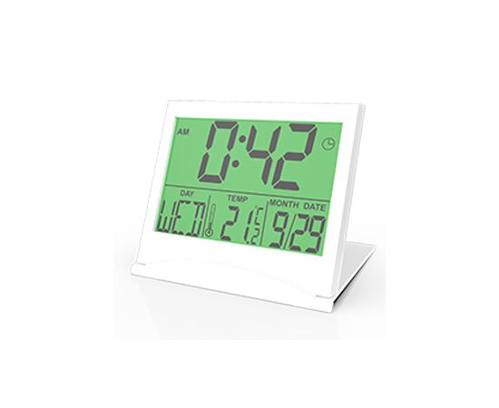 Часы-будильник с термометром Ritmix CAT-042 белый